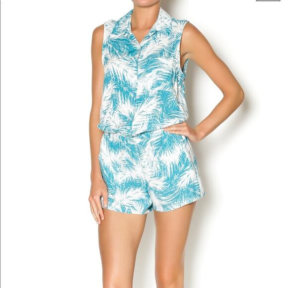 NWT Splendid Palm Trees Romper Size XL - Picture 1 of 10
